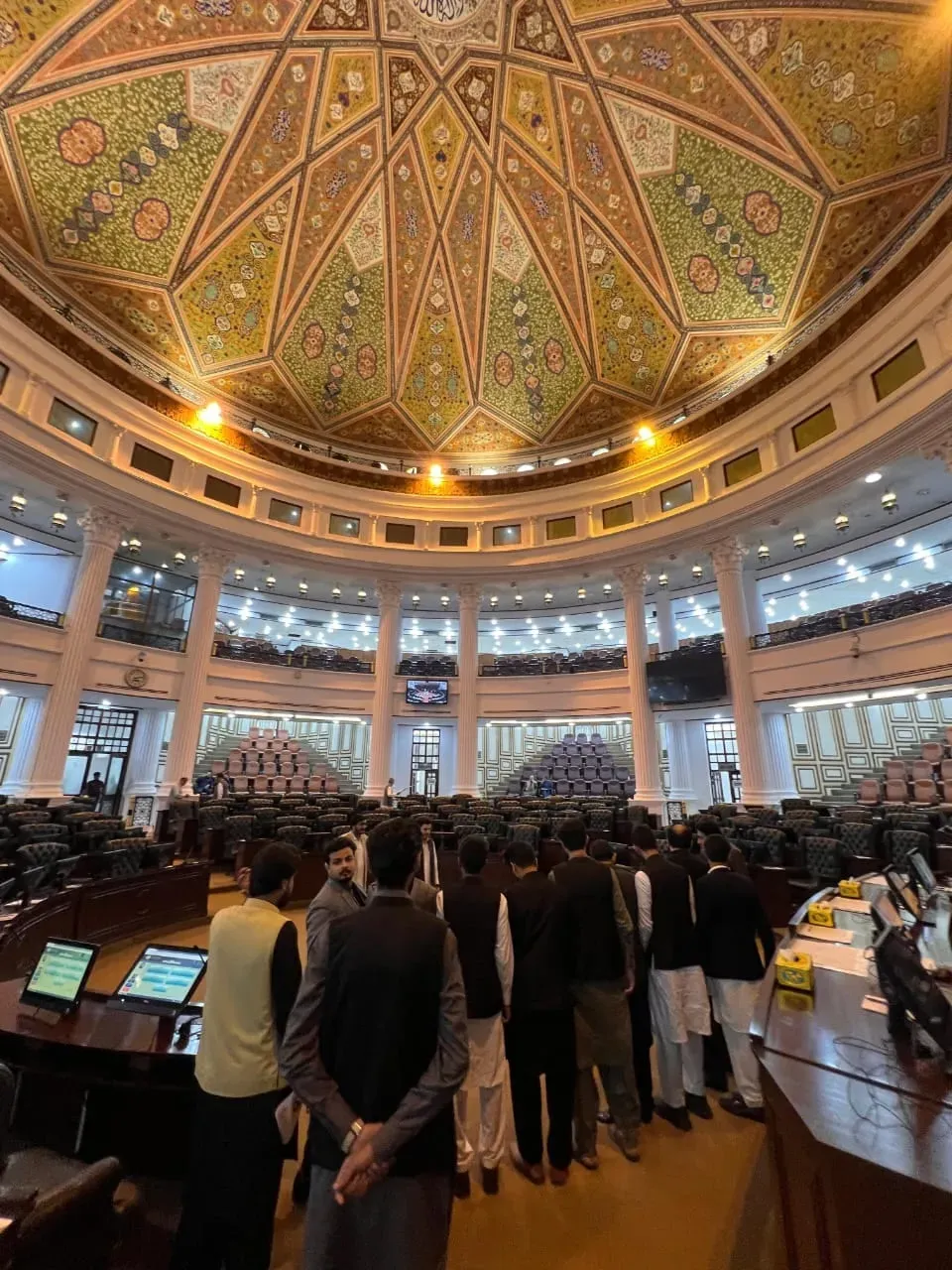 Zaviah students during the educational visit to the Khyber Pakhtunkhwa Assembly in Peshawar, photo 12 of 19
