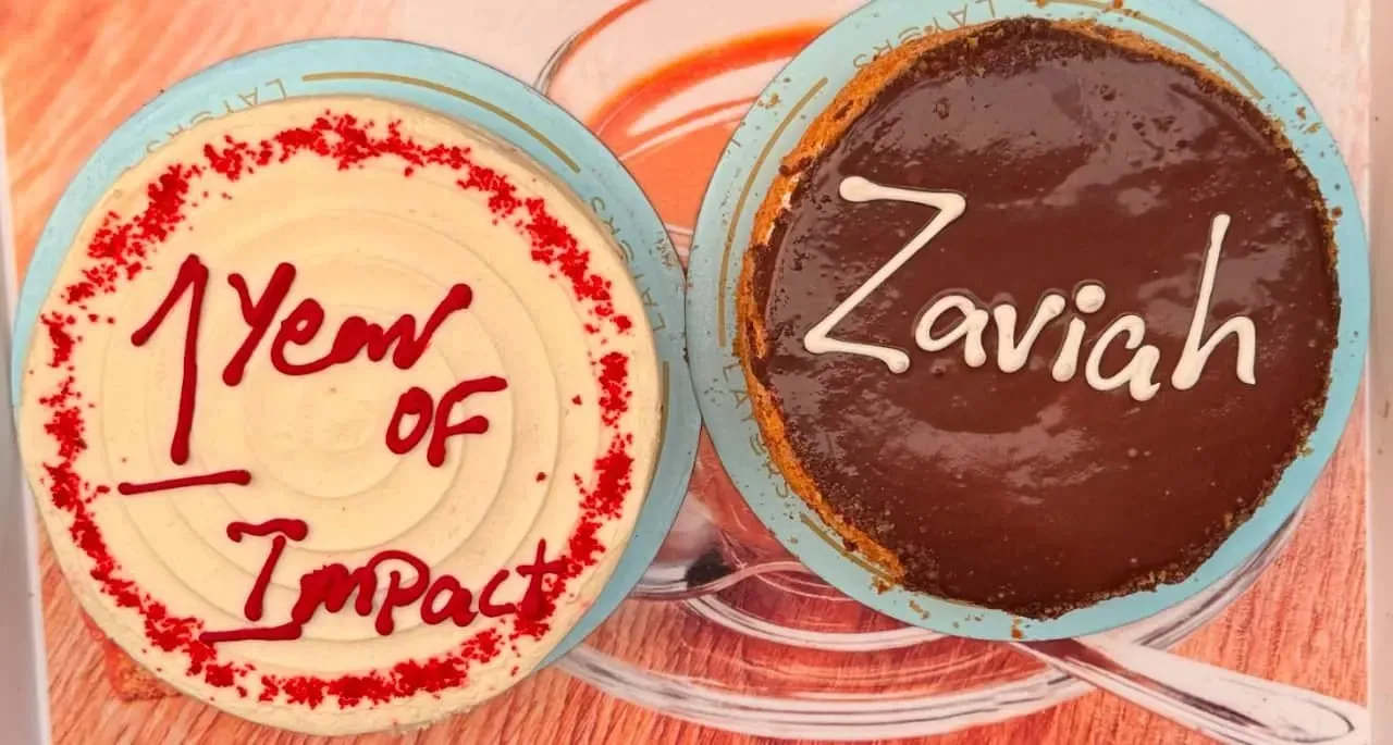 Zaviah team and children at Tahafuz Manzil Foster Home celebrating one year of impact, photo 13 of 22