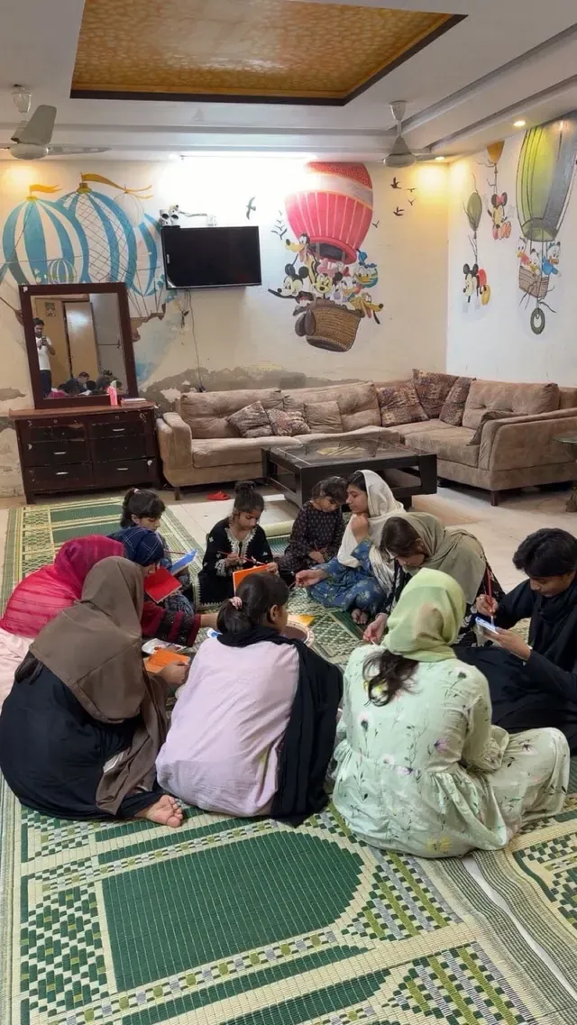 Zaviah team and children at Tahafuz Manzil Foster Home celebrating one year of impact, photo 14 of 22