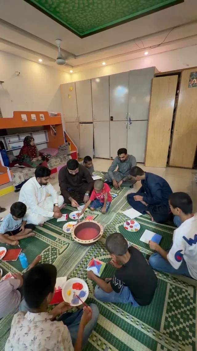 Zaviah team and children at Tahafuz Manzil Foster Home celebrating one year of impact, photo 21 of 22