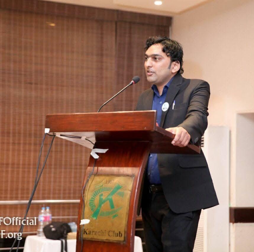 Mr. Ahsan Lakhani, guest speaker at Zaviah